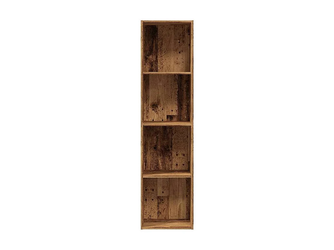Bibliothèque-Meuble TV vieux bois 36x30x143 bois d'ingénierie
