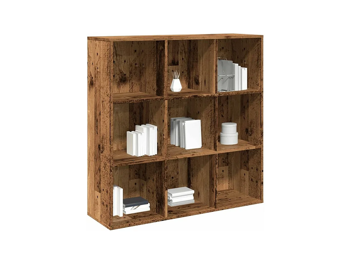 Armoire à livres vieux bois 98x29x97,5