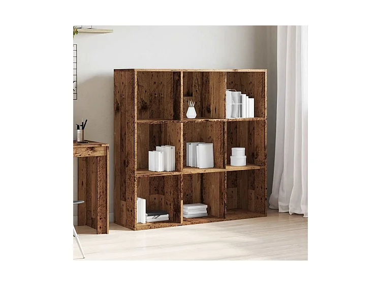 Armoire à livres vieux bois 98x29x97,5