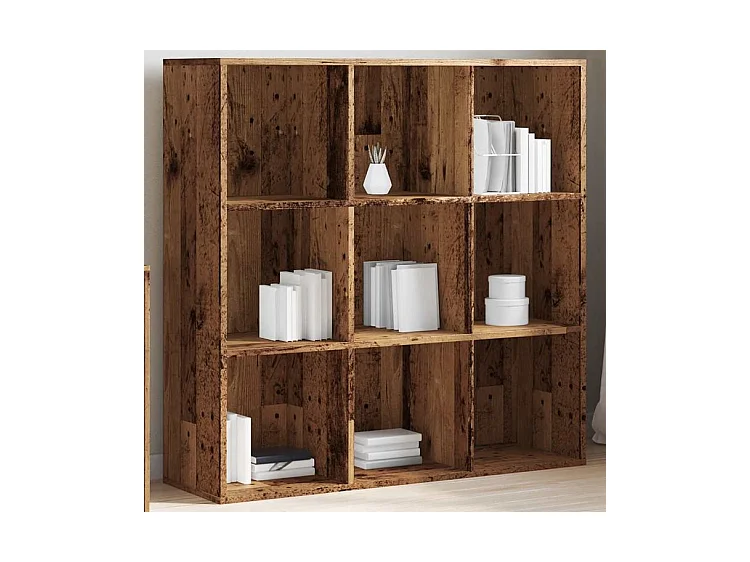 Armoire à livres vieux bois 98x29x97,5