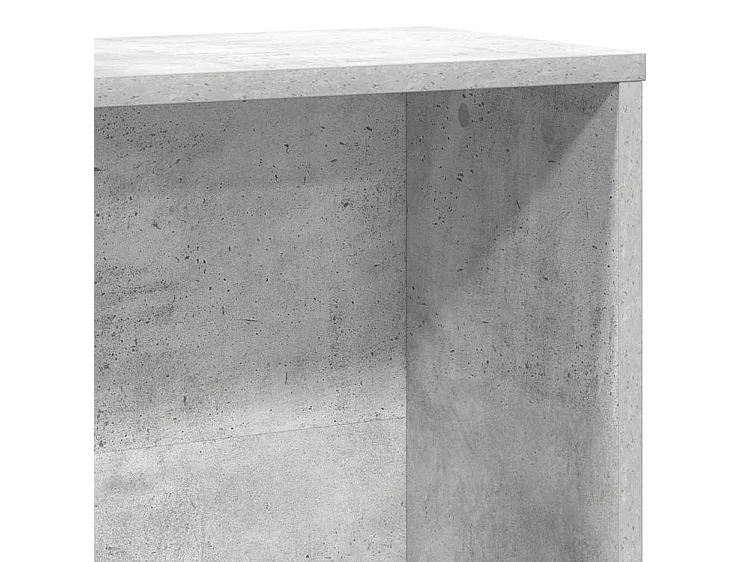 Bibliothèque gris béton 60x24x120 bois d'ingénierie