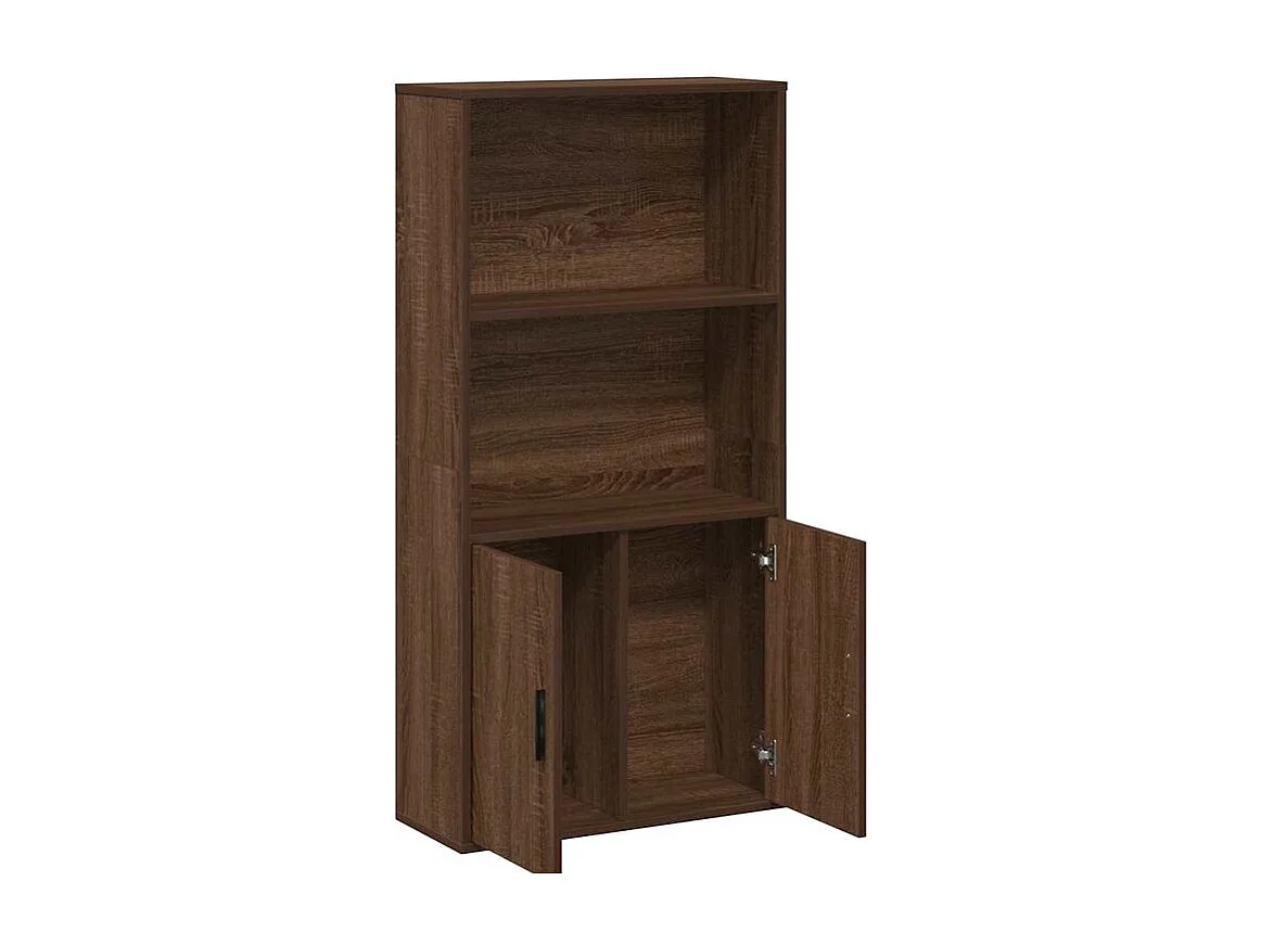 Bibliothèque chêne marron 60x24x120 bois d'ingénierie