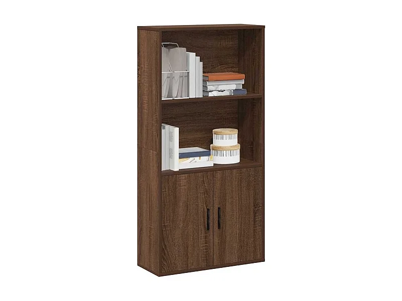 Bibliothèque chêne marron 60x24x120 bois d'ingénierie