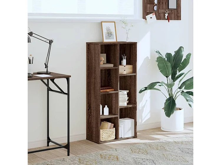 Bibliothèque chêne marron 50x25x105 bois d'ingénierie