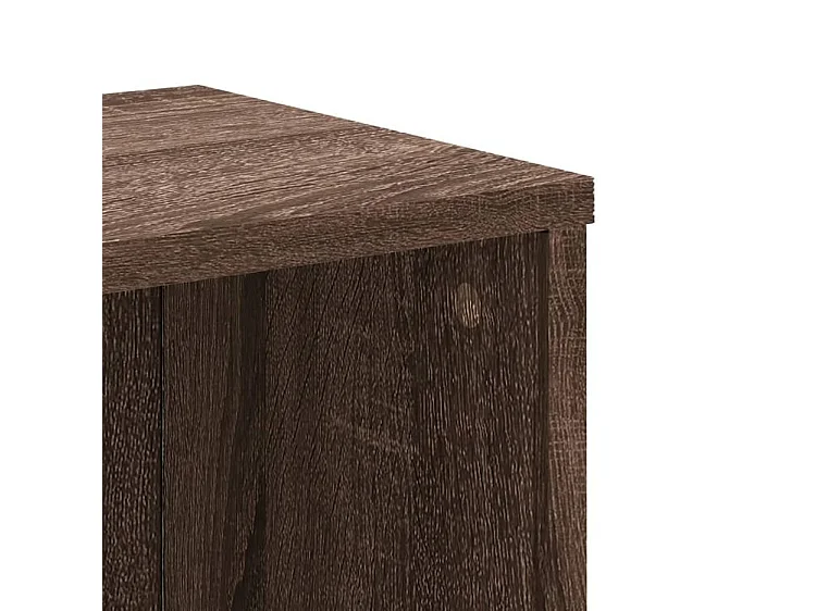 Bibliothèque chêne marron 50x25x105 bois d'ingénierie