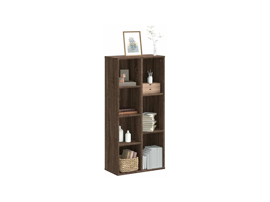 Bibliothèque chêne marron 50x25x105 bois d'ingénierie
