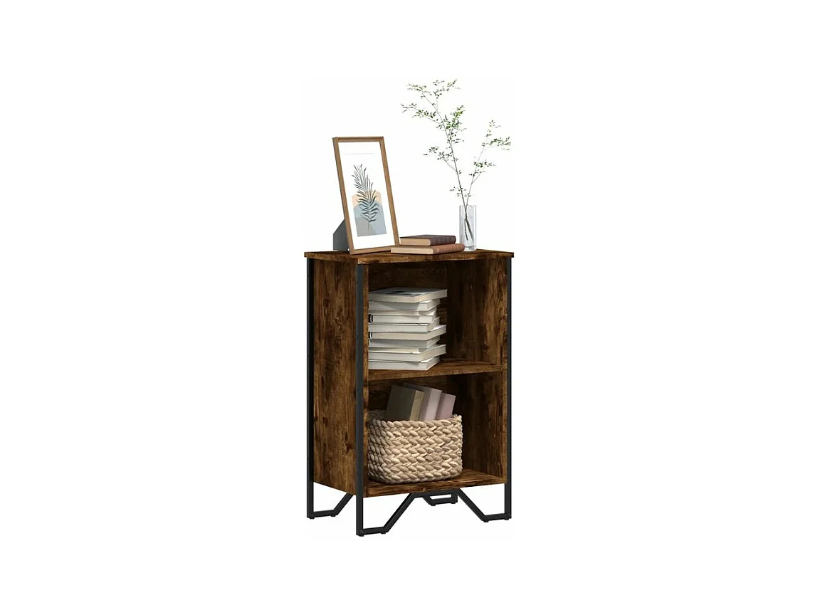 Bibliothèque chêne fumé 50x31x74,5 bois d'ingénierie