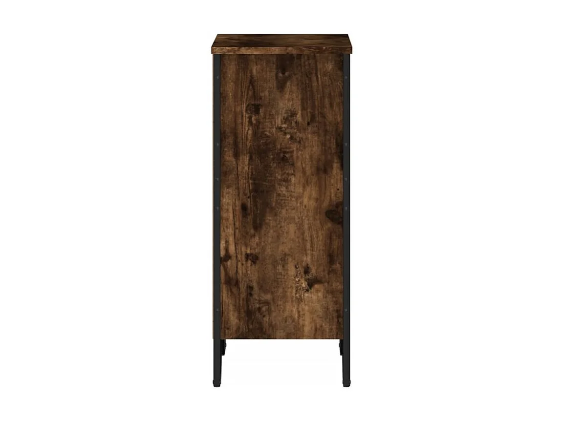 Bibliothèque chêne fumé 50x31x74,5 bois d'ingénierie