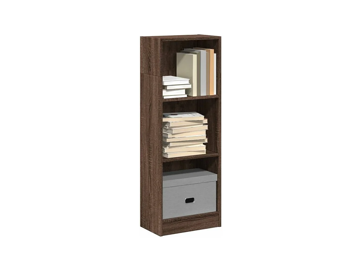 Bibliothèque chêne marron 40x24x109 bois d'ingénierie