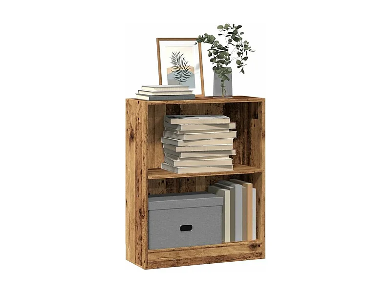 Bibliothèque vieux bois 60x24x76 bois d'ingénierie