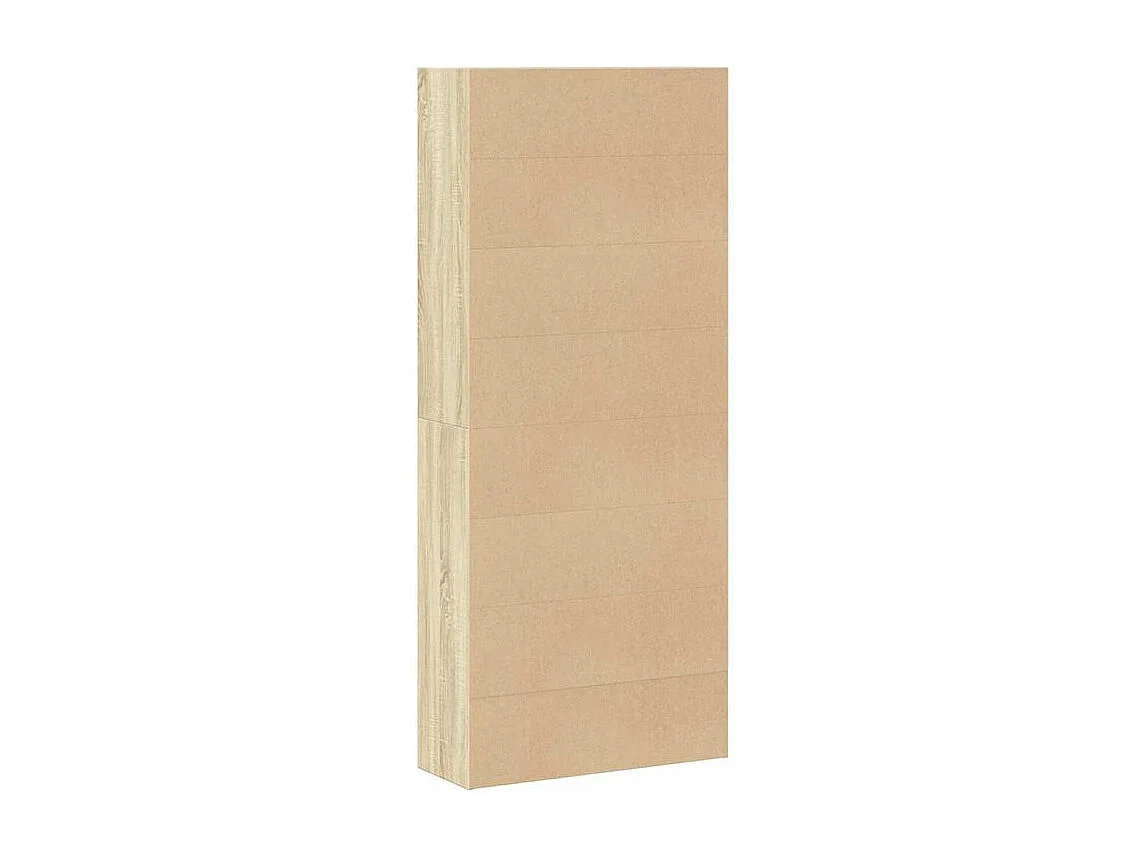 Bibliothèque 5 niveaux en bois Klazo L80xH189xP30 - Style Classique-Couleur Chêne clair