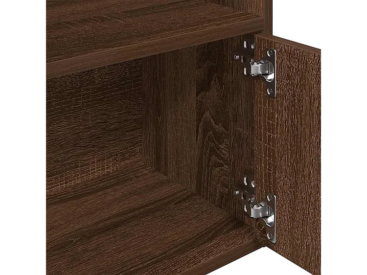 Bibliothèque chêne marron 31x24x127 bois d'ingénierie