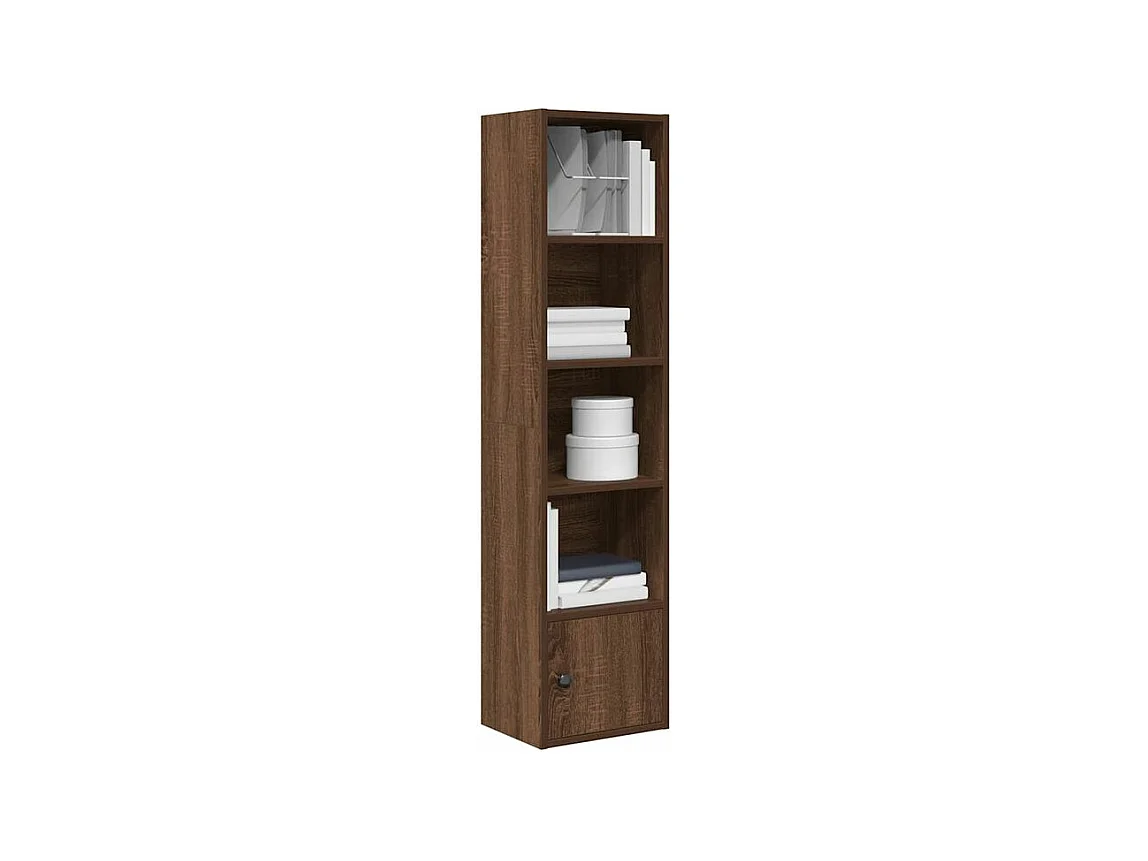 Bibliothèque chêne marron 31x24x127 bois d'ingénierie