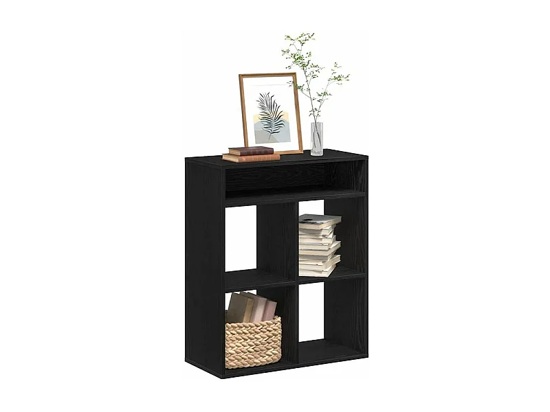 Bibliothèque noir 66x31x80 bois d'ingénierie