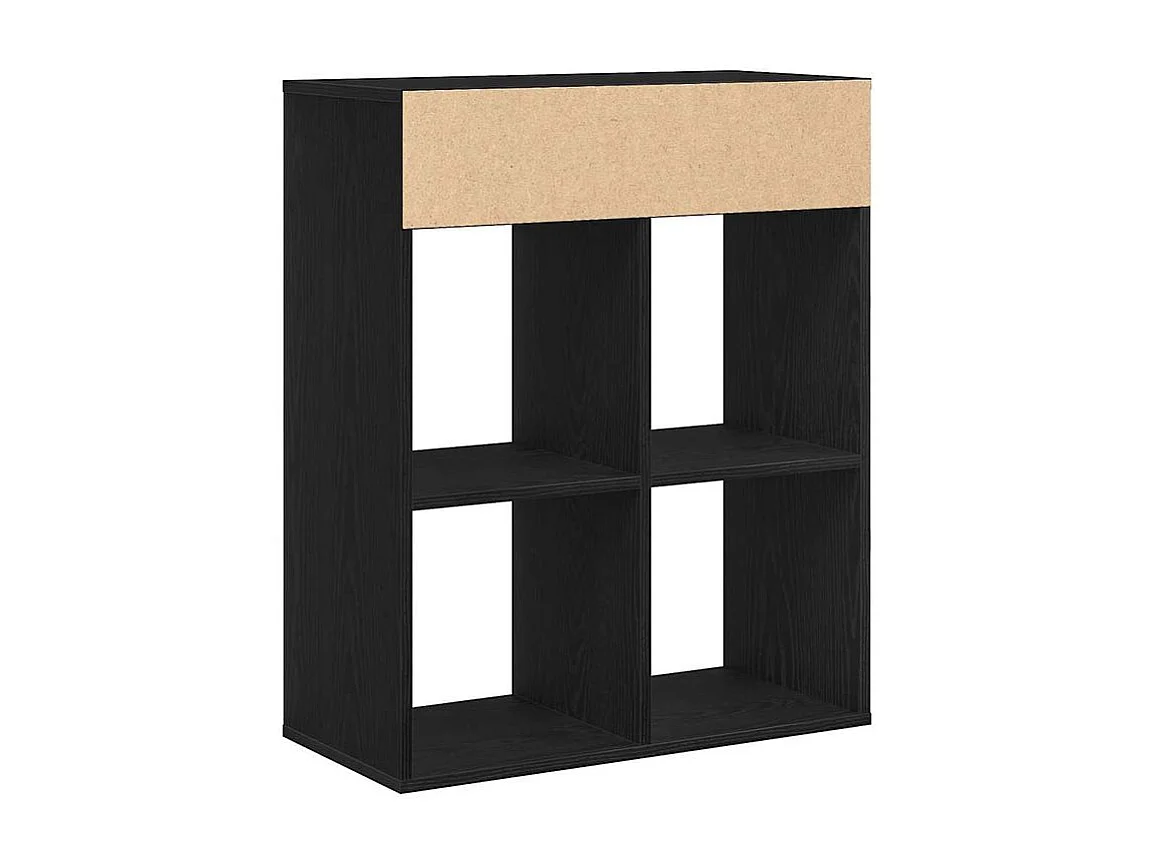 Bibliothèque noir 66x31x80 bois d'ingénierie