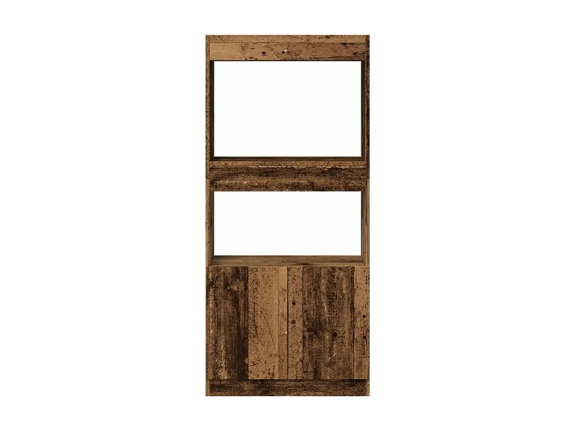 Buffet haut vieux bois 63x33x140 bois d'ingénierie