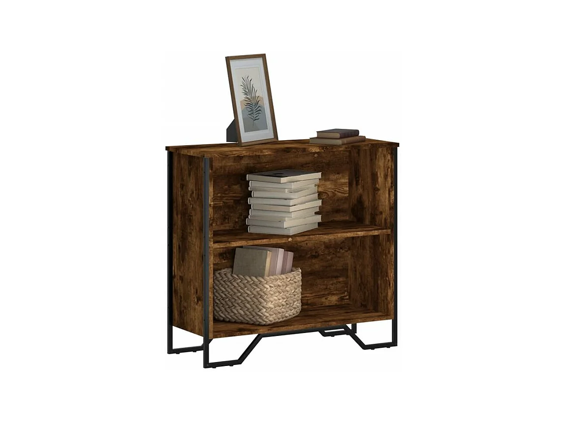 Bibliothèque chêne fumé 80x31x74,5 bois d'ingénierie