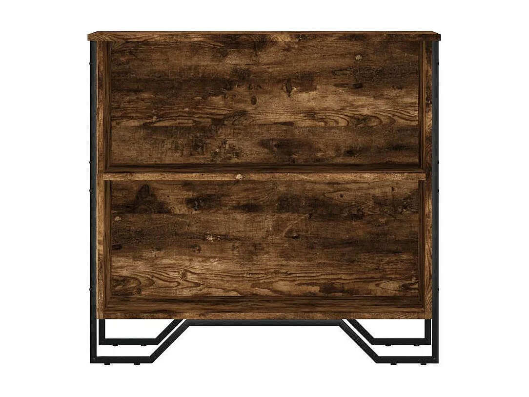 Bibliothèque chêne fumé 80x31x74,5 bois d'ingénierie