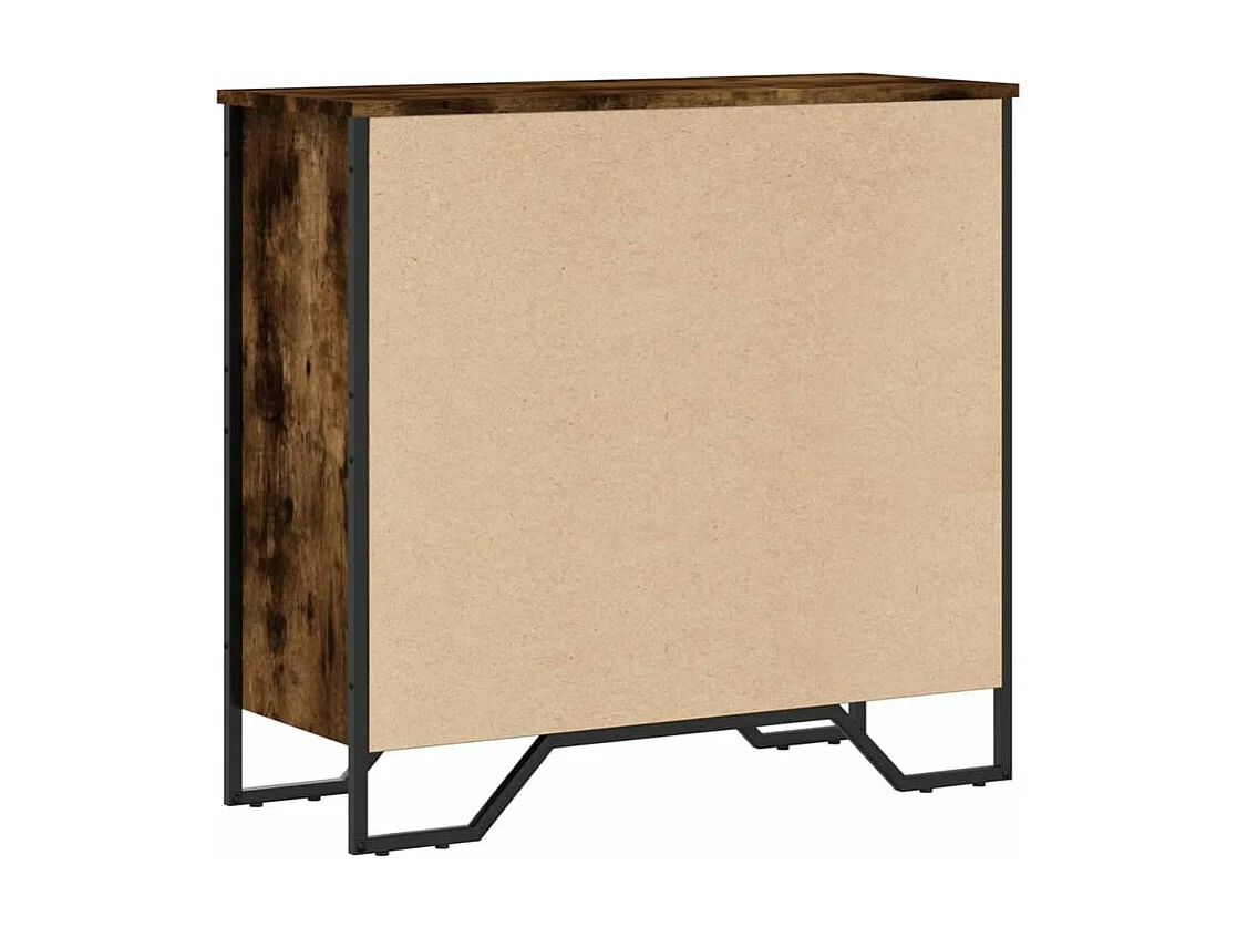 Bibliothèque chêne fumé 80x31x74,5 bois d'ingénierie