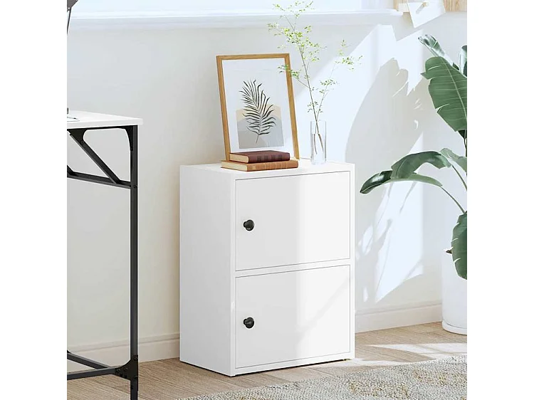 Bibliothèque blanc 40x24x52 bois d'ingénierie