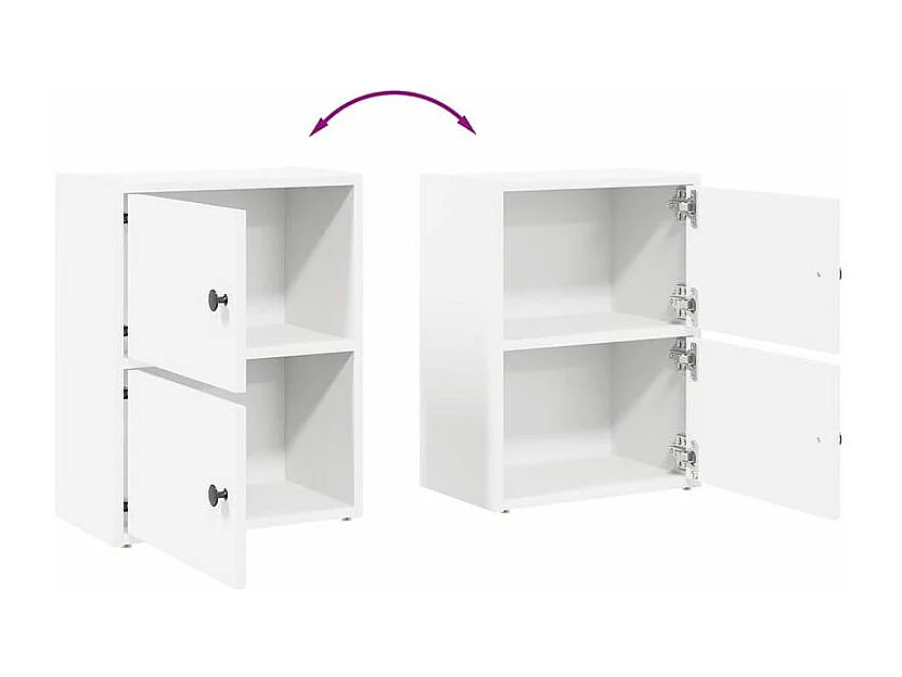 Bibliothèque blanc 40x24x52 bois d'ingénierie