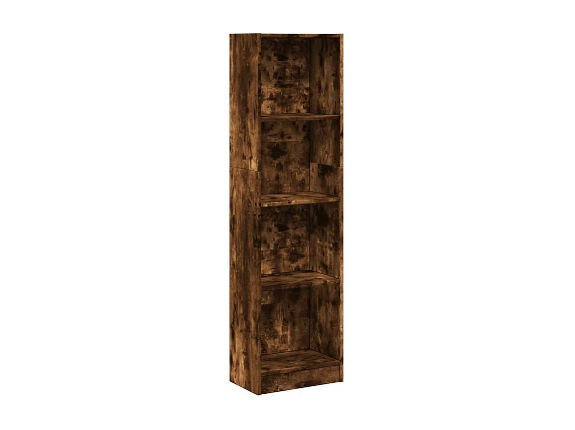 Bibliothèque chêne fumé 40x24x176 bois d'ingénierie