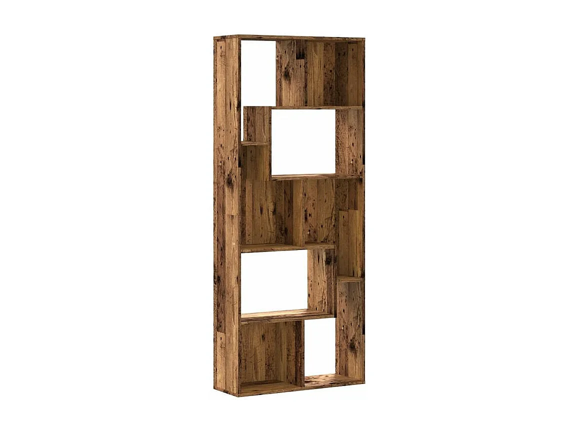 Bibliothèque vieux bois 67x24x161 bois d'ingénierie