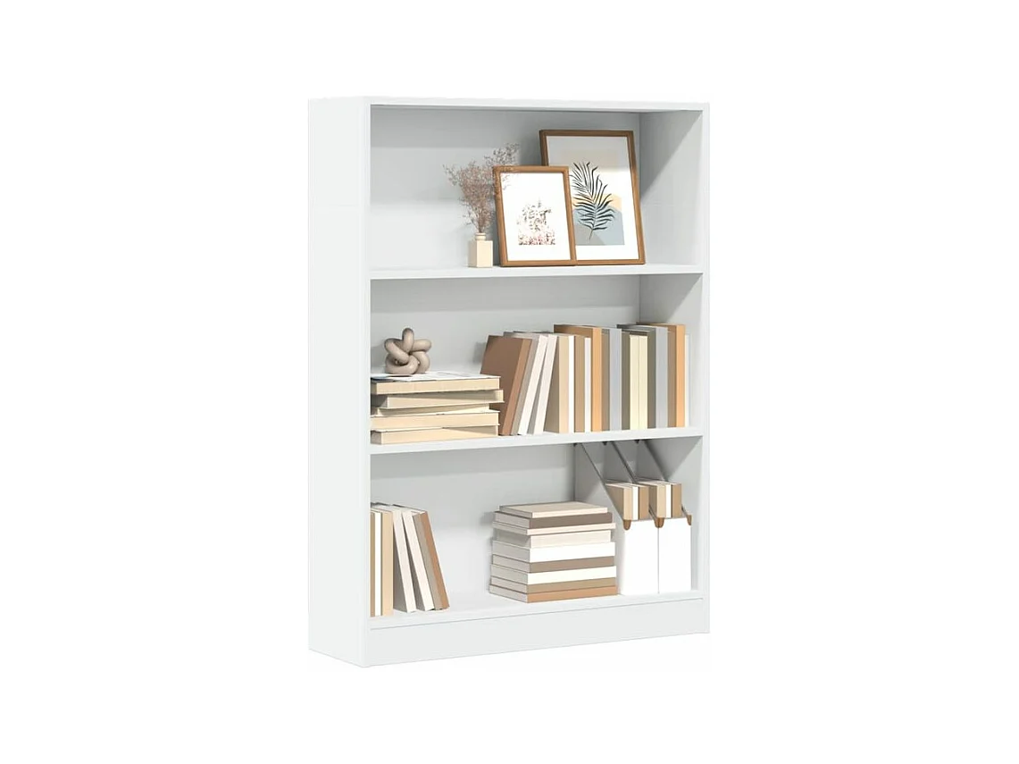 Bibliothèque blanc 80x24x109 bois d'ingénierie