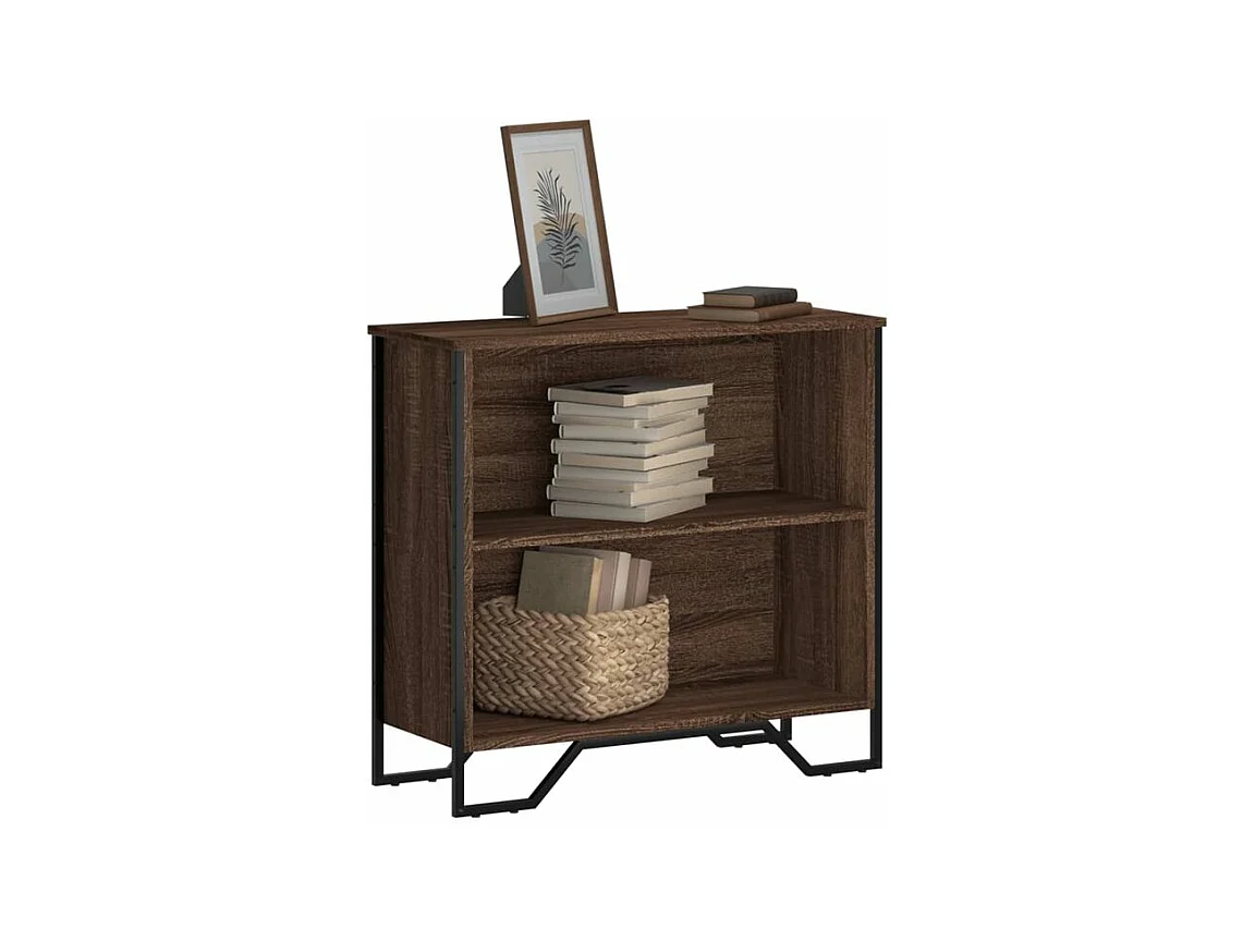 Bibliothèque chêne marron 80x31x74,5 bois d'ingénierie