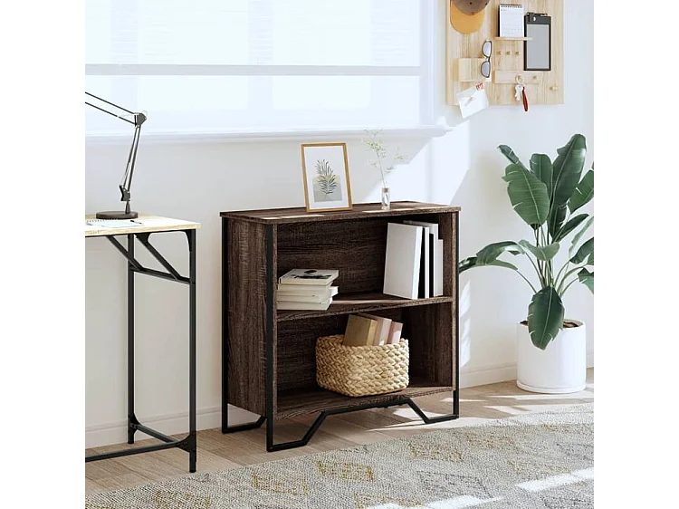 Bibliothèque chêne marron 80x31x74,5 bois d'ingénierie