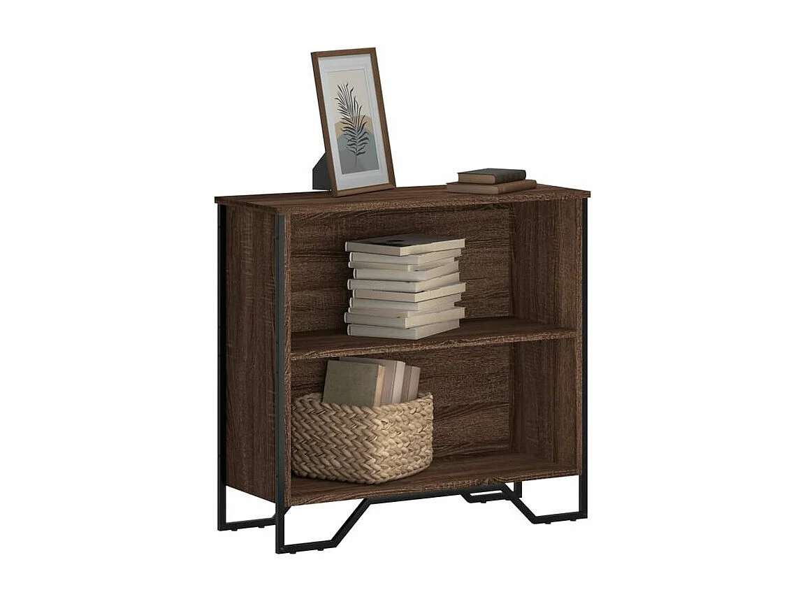 Bibliothèque chêne marron 80x31x74,5 bois d'ingénierie