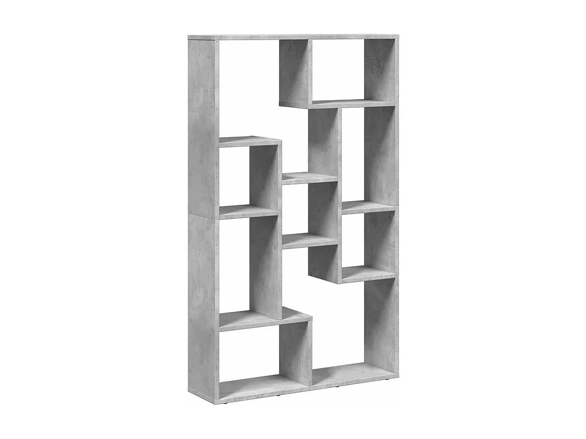 Bibliothèque gris béton 72x20x120 bois d'ingénierie