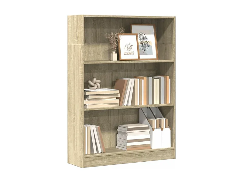 Bibliothèque chêne sonoma 80x24x109 bois d'ingénierie