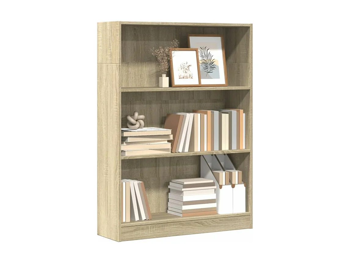 Bibliothèque chêne sonoma 80x24x109 bois d'ingénierie