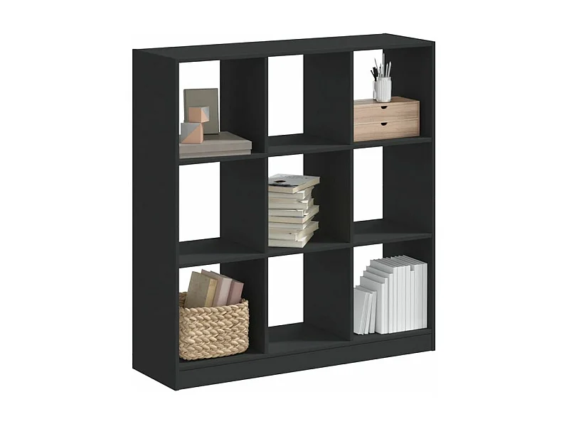 Bibliothèque noir 102x32x108 bois d'ingénierie