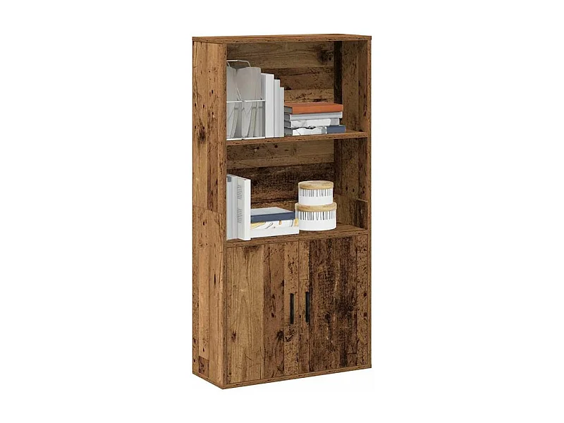Bibliothèque vieux bois 60x24x120 bois d'ingénierie