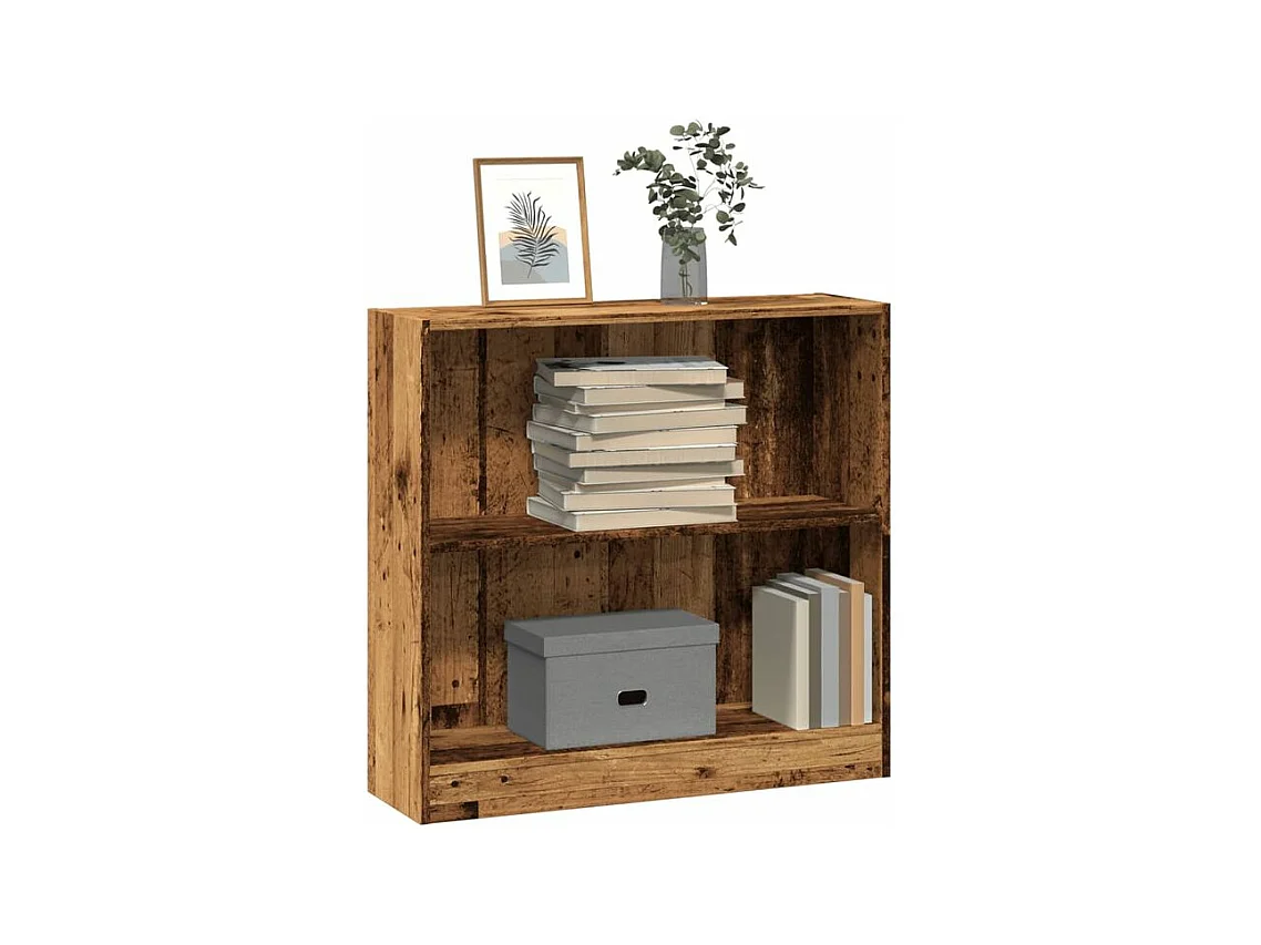 Bibliothèque vieux bois 80x24x76 bois d'ingénierie