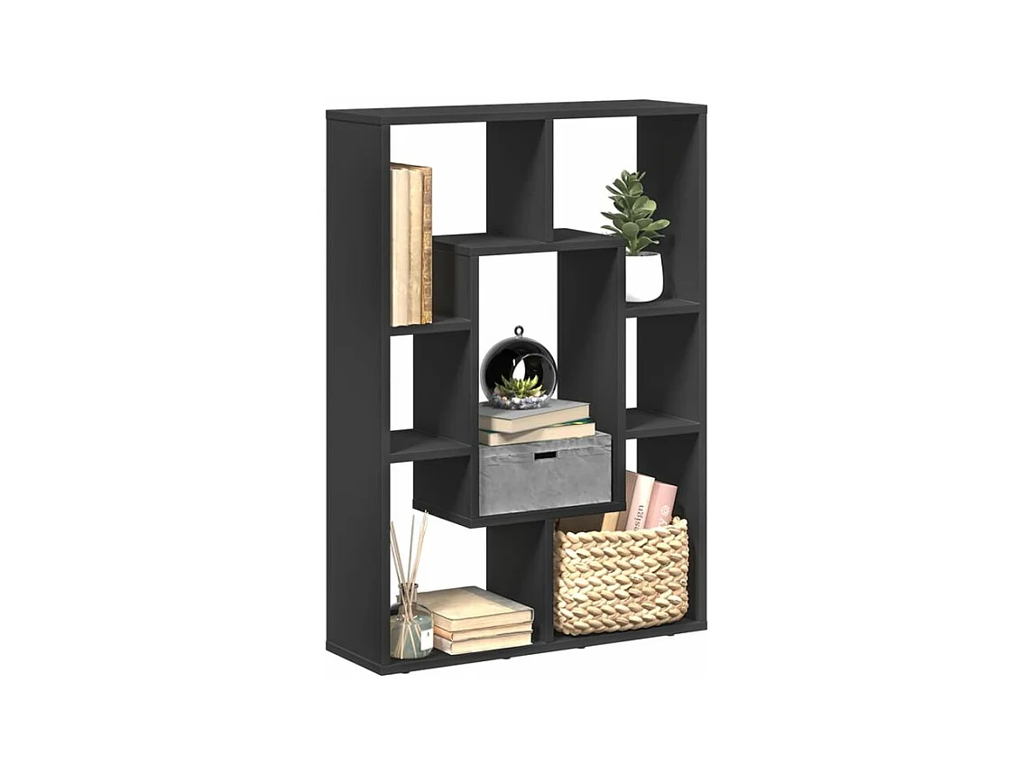 Petite bibliothèque modulable Loza 63cm - Verticale ou horizontale-Couleur Noir