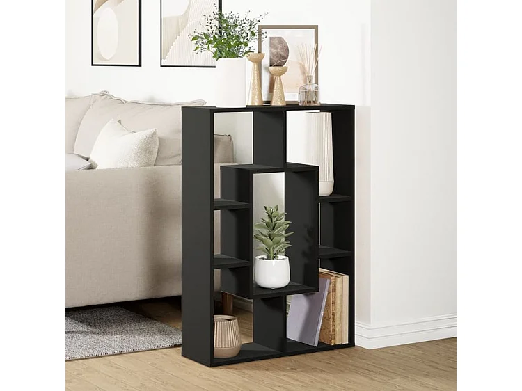 Petite bibliothèque modulable Loza 63cm - Verticale ou horizontale-Couleur Noir