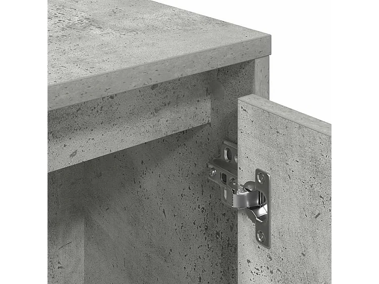 Meuble de rangement Kate 89cm - 4 niches 5 portes-Couleur Gris béton