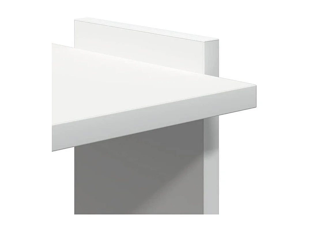 Bibliothèque à 3 niveaux blanc 60x30x120 bois d'ingénierie