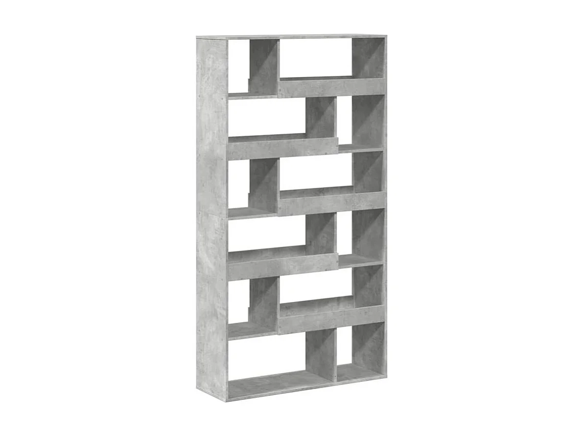 Bibliothèque gris béton 100x33x187,5 bois d'ingénierie
