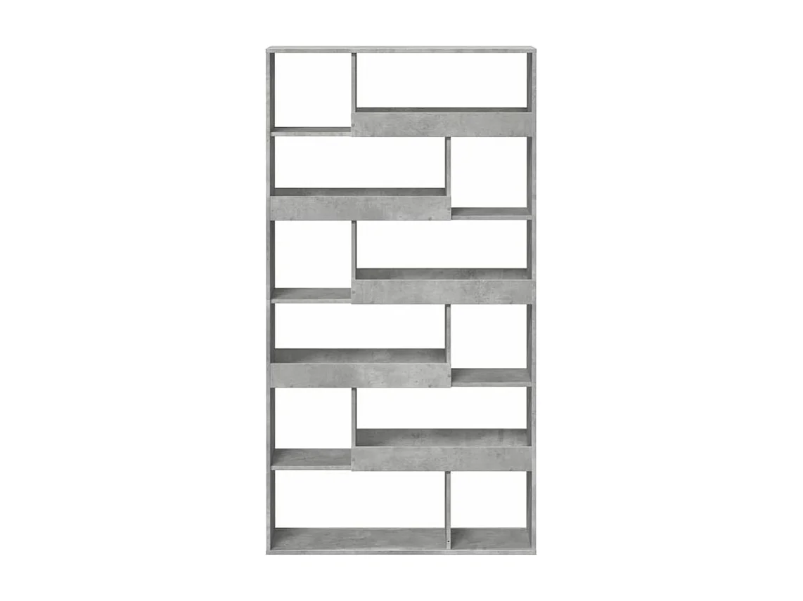 Bibliothèque gris béton 100x33x187,5 bois d'ingénierie