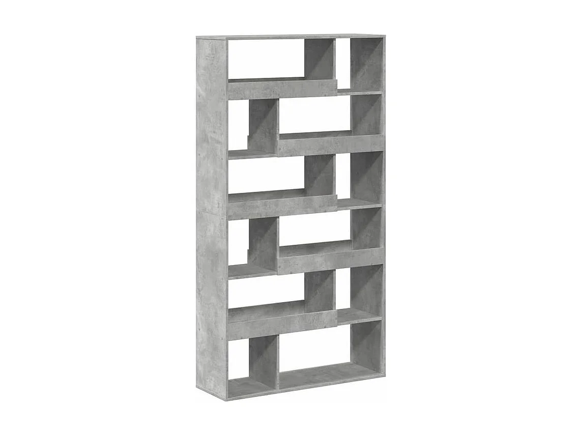 Bibliothèque gris béton 100x33x187,5 bois d'ingénierie