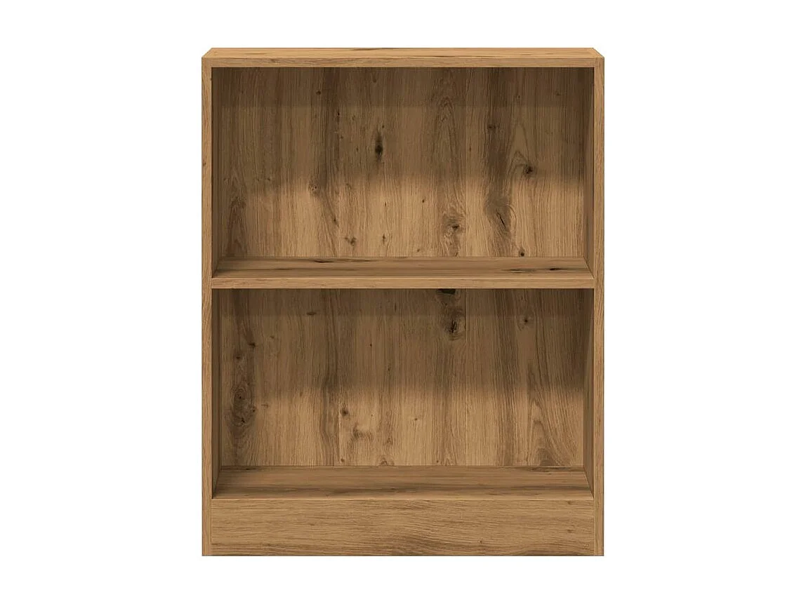 Bibliothèque chêne artisanal 60x24x76 bois d'ingénierie