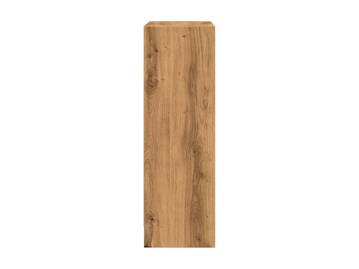 Bibliothèque chêne artisanal 60x24x76 bois d'ingénierie