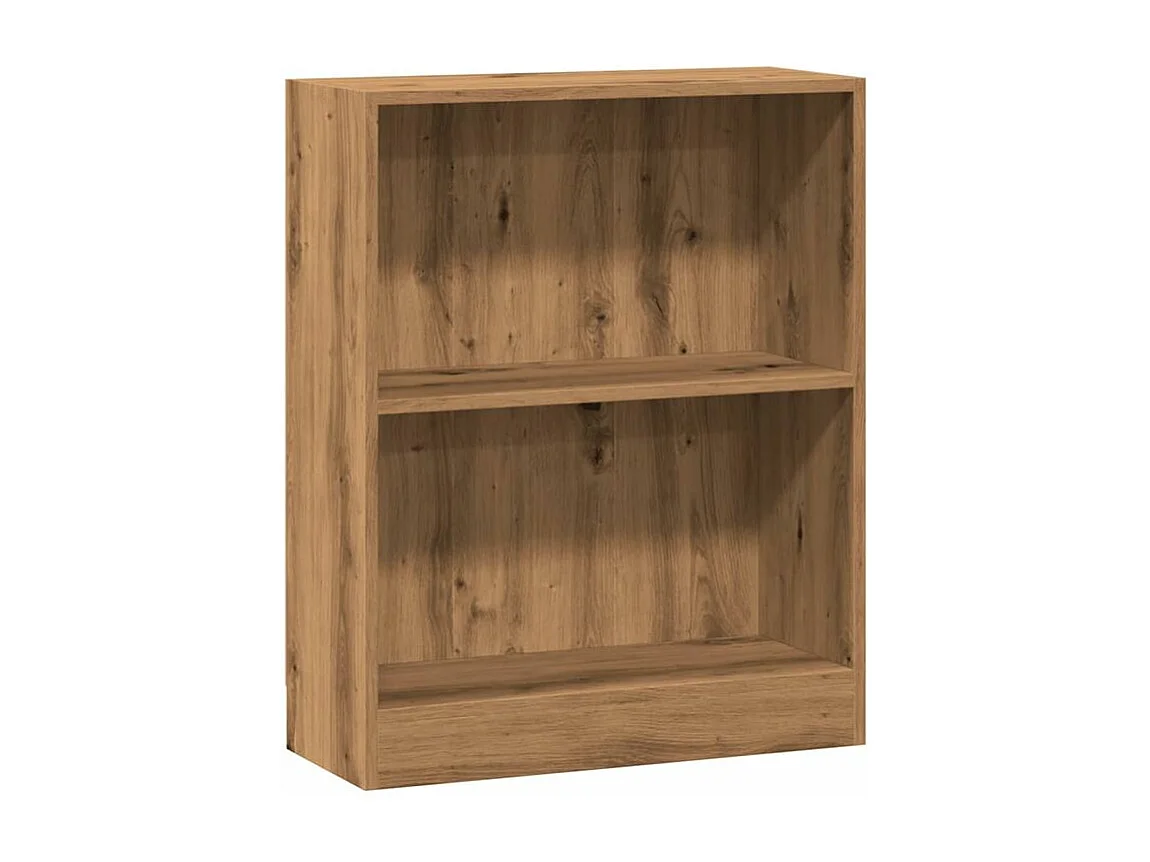 Bibliothèque chêne artisanal 60x24x76 bois d'ingénierie