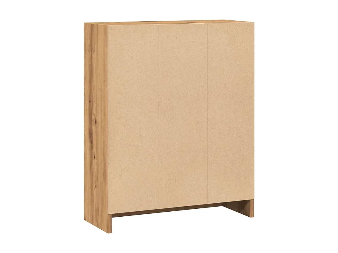 Bibliothèque chêne artisanal 60x24x76 bois d'ingénierie