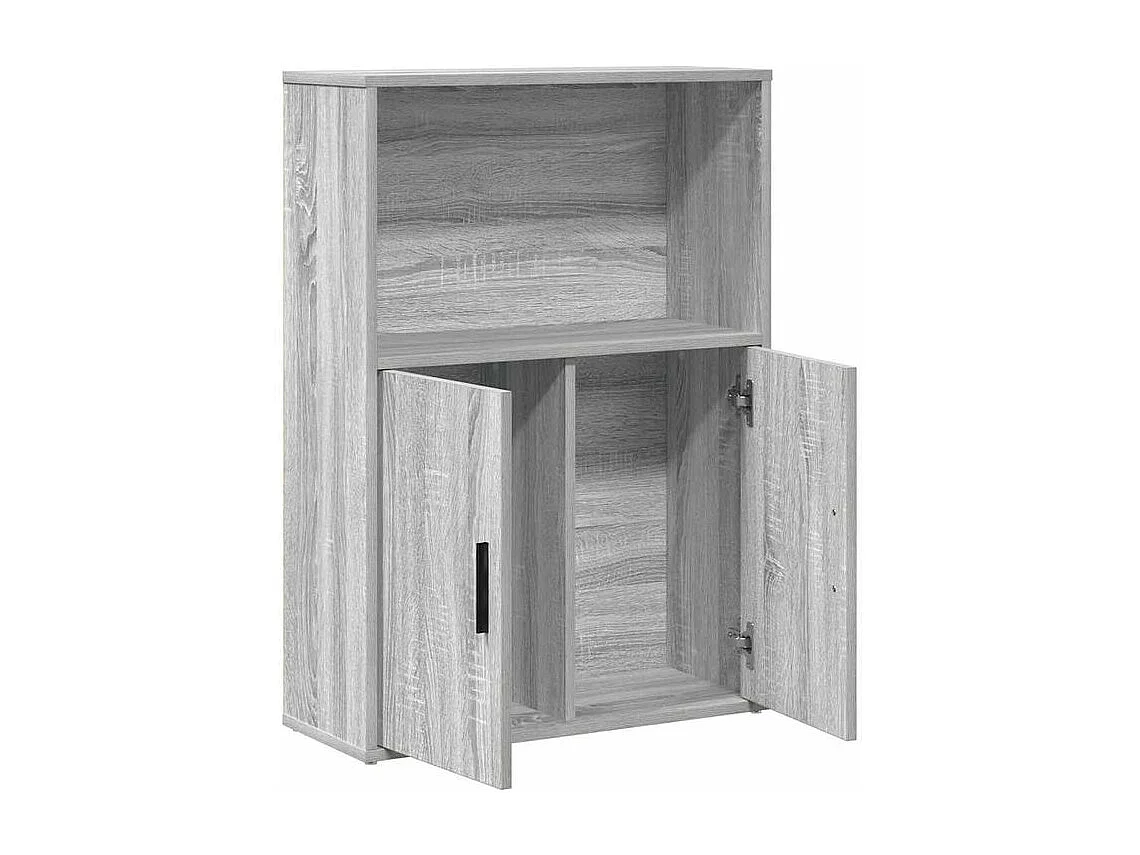 Bibliothèque sonoma gris 60x24x85 bois d'ingénierie