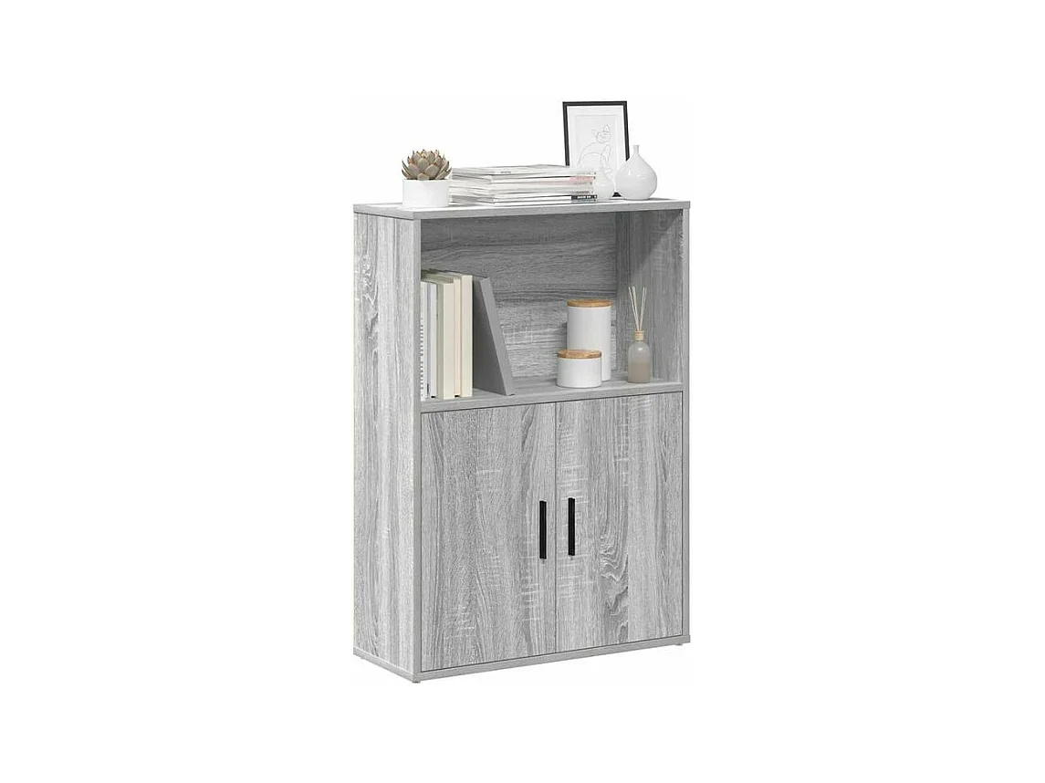 Bibliothèque sonoma gris 60x24x85 bois d'ingénierie